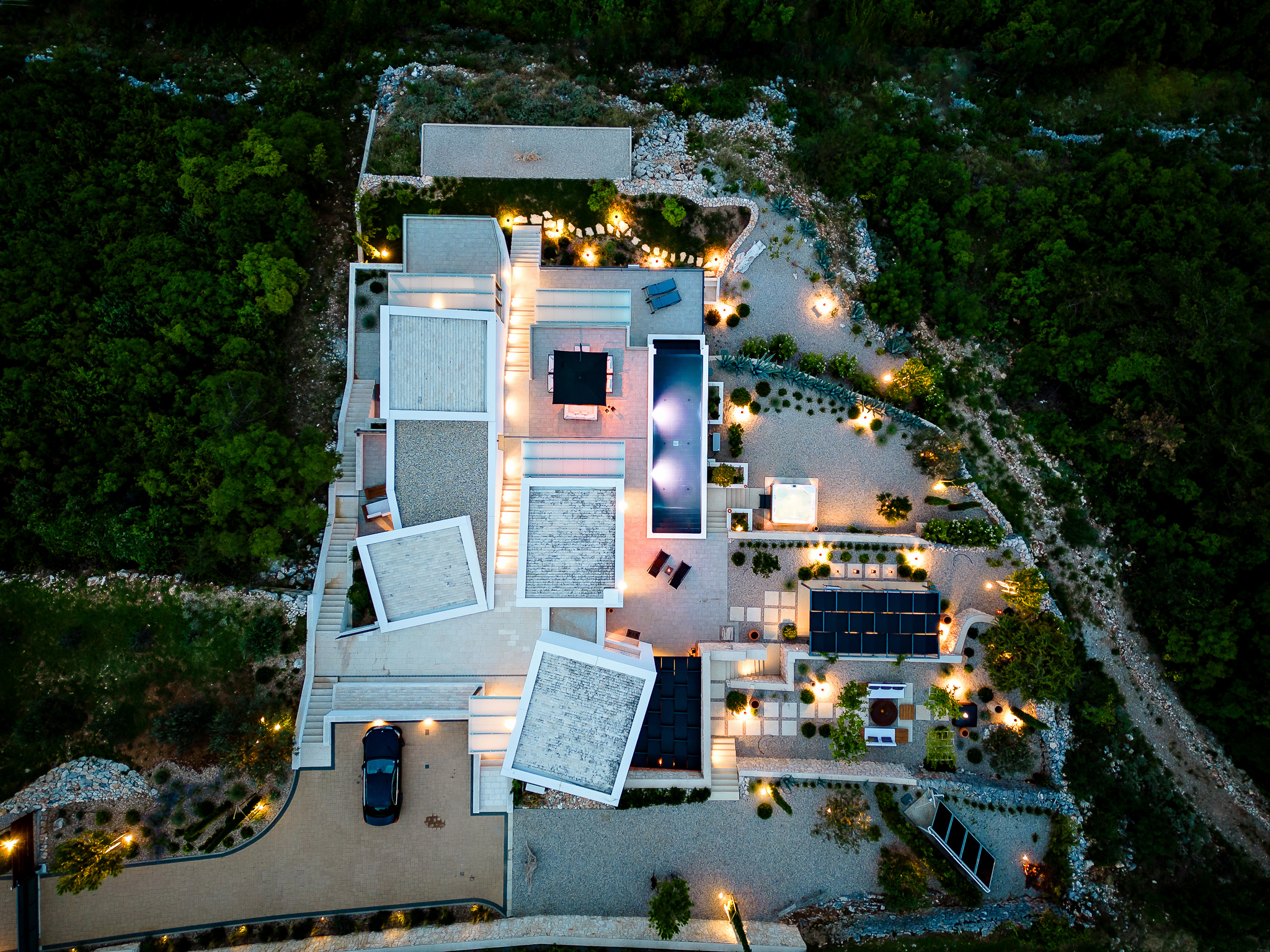 Villa Sentio from Birds Eye View